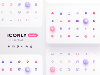 Freebie: Iconly | Essential icons branding design essential flat home icon icon pack icon set icons icons design icons pack icons set iconset iconsset illustration illustrator logo minimal ui vector