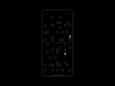 ½ Halfway - the mobile game android app app store black black and white design game game art game design gaming google play ios lineart minimalist puzzle relaxing ui ux white