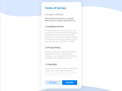 Terms of Service daily ui dailyui design
