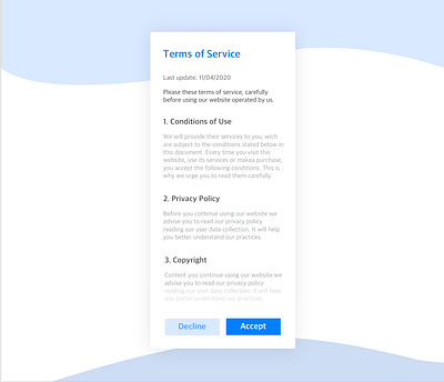 Terms of Service daily ui dailyui design