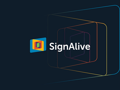 SignAlive a b c d e f g h i j k l m n branding device devices logo logo design minimal o p q r s t u v w x y z responsive screen screens simple