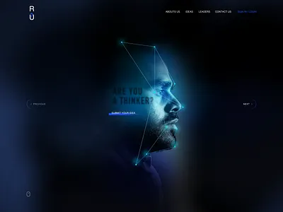RU? - Concept Design animation character concept design design details effects engaging glow glow effect graphics human illustration minimalist modern design shadows ui website