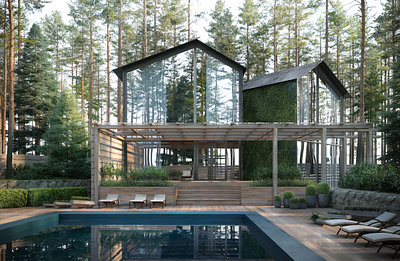 Forest House 3d artist 3dsmax architect architecture architecture design exterior visualization