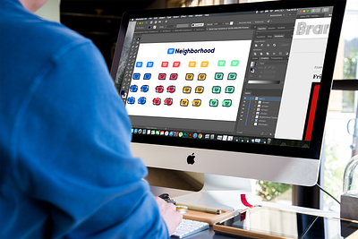 Neighborhood Brand Design Process brand brand identity branding branding and identity company logo logo logo design logodesign modern logo monogram