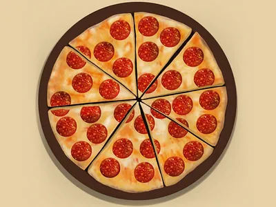 PIZZA concept illustration photoshop pizza red