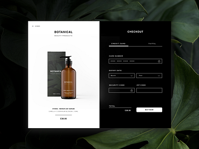 Botanical Checkout Page dailyui dailyuichallenge design ux uxdesign