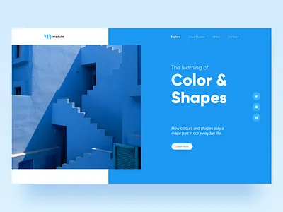 Module - Color & Shapes color creative landingpage minimal shapes typography ui ux web web design website