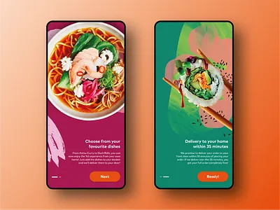 DailyUI 023 - Onboarding app app design checkout dailyui food mobile onboarding onboarding ui screens sushi ui uiux ux