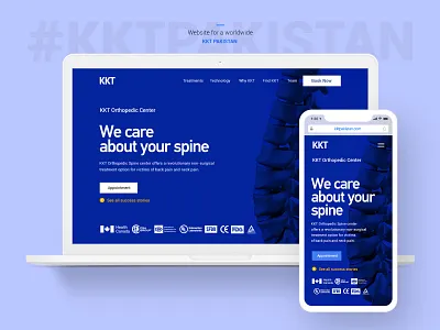 UI & UX Design for KKT Pakistan, KKT Website book appointment branding design healthcare illustration illustrator international kkt orthopedic kkt website lettering minimal nationwide social media spine center vector