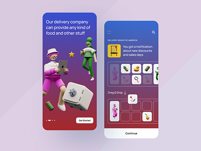 Delivery App app application clean delivery app design figma flat illustration ios market market app mobile new shop shop app ui ux