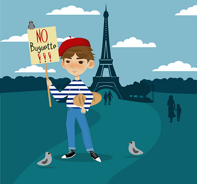 Протест в Париже branding design icon logo minimal ui vector website изобразительное искусство иллюстрация париж типография франция