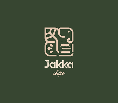 Jakka Chips | Identity brand branding chips elements elephant food icon identity illustrative lineart logo design minimal natural organic premium snack symbol