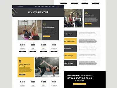 Fitness Coaching coaching fitness ui ux webdesign