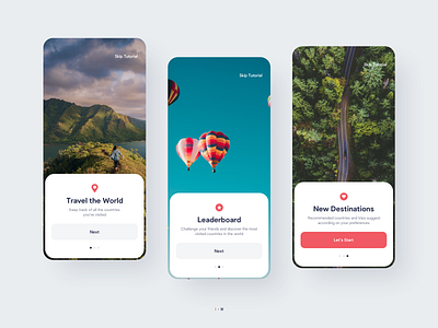 Balloon Travel App Design | UI/UX | iOS and Android app design graphic interaction interface ios iphone mobile photography travel travel app traveling ui ux