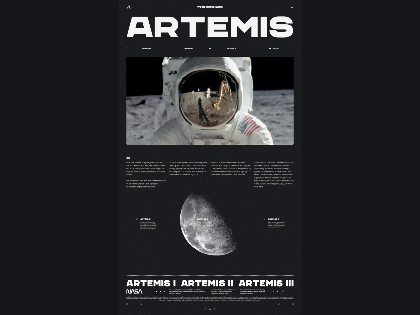 Nasa Artemis poster by Chris Noringriis on Dribbble