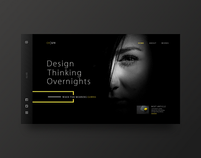 Dark Theme - Website Header Design app branding design fashion header design homepage illustration landing page typography ui