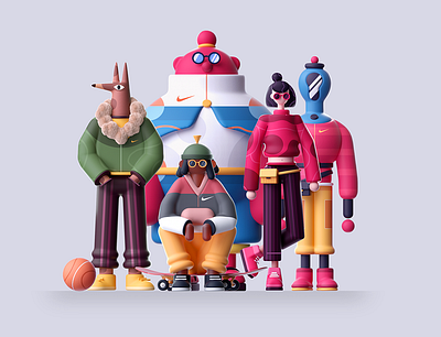 GANG 2d 3d character character design characterdesign characters colors gang graphic illustration team