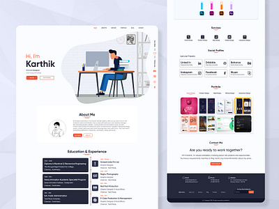 Personal Website 2020 branding design illustration trending ui ux website xd xd design