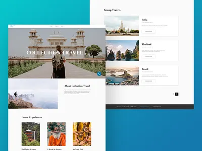Travel Website adobe xd agency website blue clean design group group travel minimalist unsplash ux uxdesign vacation website website concept website design websites xd xd design