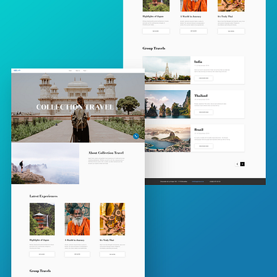 Travel Website adobe xd agency website blue clean design group group travel minimalist unsplash ux uxdesign vacation website website concept website design websites xd xd design