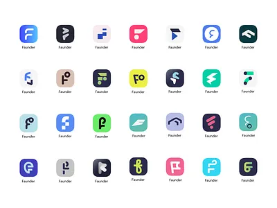 Faunder logo explorations app icon brand design branding corporate design energy f faunder germany icon initial julian hrankov logo logos smart home