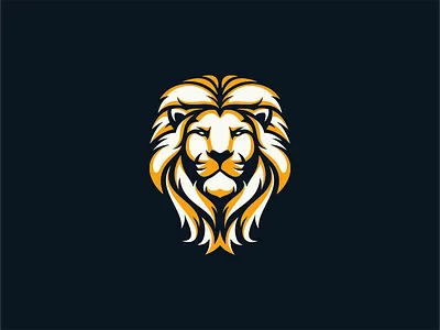 Lion animal branding design flat king lion lion head logo mark vector wild