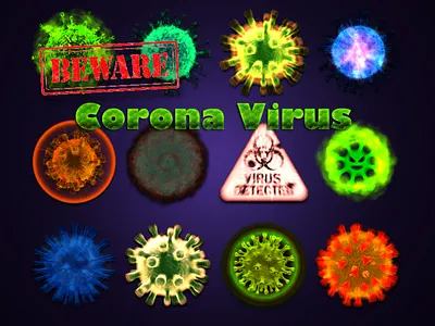Corona Virrus Effects animated effects energy fantasy game asset gems magic virus
