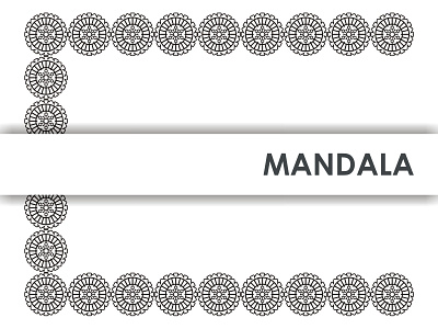 MANDALA BORDER abstract art background card decoration decorative design element ethnic floral flower frame indian invitation mandala ornament pattern template vintage yoga