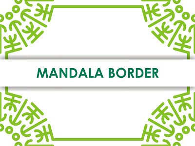 MANDALA BORDER abstract background border decoration decorative design element ethnic floral flower henna illustration indian lace mandala ornament ornate pattern textile vector