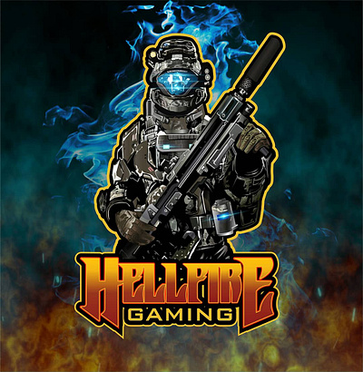 Hellfire gaming logo branding design esport illustration logo subbadges twitch logo youtube banner youtube logo