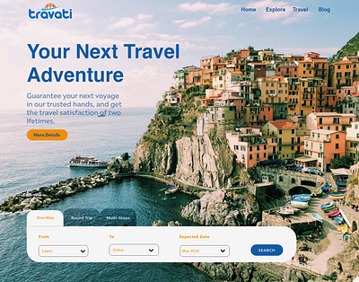 Travati design lagos nigeria travel travel adventure travel agency ui ux ui design website