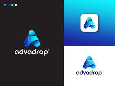 Advadrop - Logo design | Modern A letter logo (unused) a letter logo app app logo best logo best logo design branding dribble drop icon drop logo gradient graphic design graphicbooss icon logo minimal modern a letter logo modern a letter logo modern app design modern logo typography