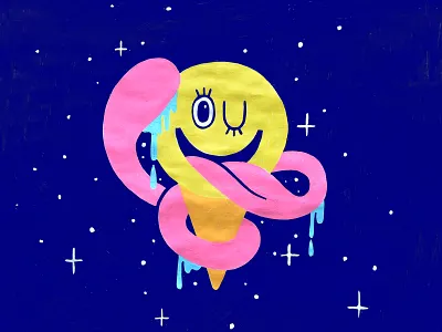 Sloppy Cone acrylic doodle doodles handpainted illustrate illustration paint posca