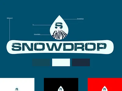 Snowdrop Logo design illustration logo stay home stay safe vector