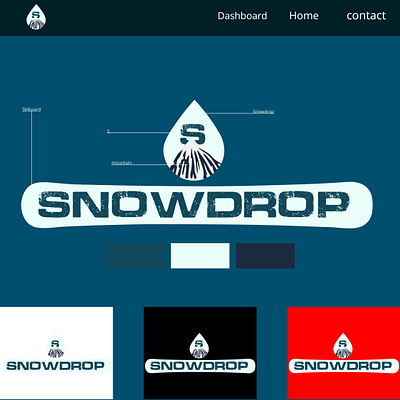 Snowdrop Logo design illustration logo stay home stay safe vector