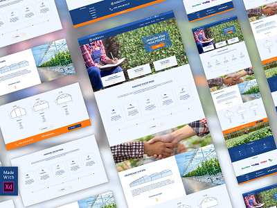 Agricultural UI 2020 agency agricultural agriculture agro branding design flat flatdesign greenhouse logo minimal neumorphic neumorphism ui uiux ux vector webdesign website