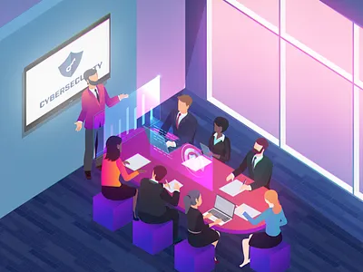 Cybersecurity Meeting business meeting business people conference conference room cybersecurity