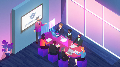 Cybersecurity Meeting business meeting business people conference conference room cybersecurity