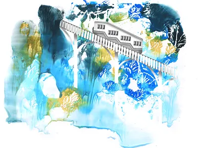 Funiculair architecture city city illustration digital illustration editorial illustration illustration monoprint procreate transport