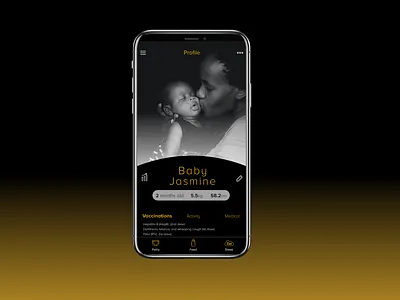 Daily UI 006 baby design mum profile page ui