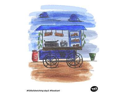 100 days of Sketching Day 5 | Food Cart 100days2020 100daysofsketching art daily artskepper artskeppers chay digital painting digitaldrawing food cart keshart mulakbaji photoshop sketchdaily streetfood thattukada theoartskepper watercolor watercolor painting watercolor photoshop xppen