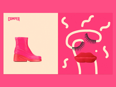 How would be the person thought by a shoe? art direction camper illustration shoe