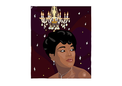 Sarah Vaughan art black girl characterdesign design drawing famous flat flat art flat design girl illustration illustrator jazz jazz musician minimal music musician vector woman