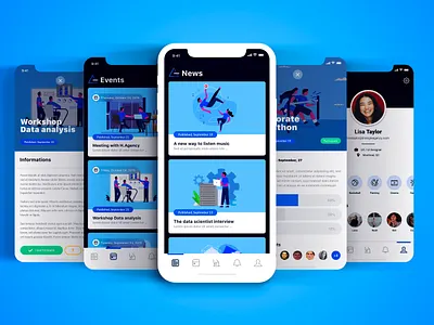 Agency App Design app app design cards concept design ios mobile ui ui design user inteface ux ux design
