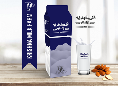 Product : Krishna Milk Farm Packing banner ads branding design illustrator logo masking photoshop social media ui vector