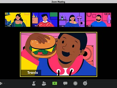 Zoom Call gone wrong burger conference call covid19 life from home lockdown meeting quarantine skype wfh work from home zoom zoom call