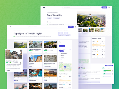 Tourist portal - Web preview attraction attractions design system feed interactive design majo puterka nature portal prototype sketch slovakia tourism tourist ui ui components uiux ux web app web ui webdesign