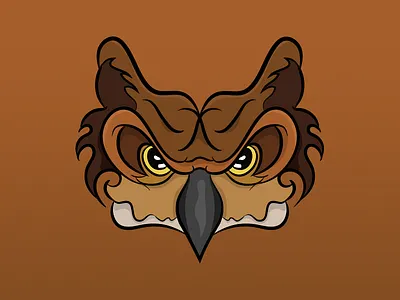 Evil Owl brand logo owl symetry