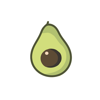 avocado logo app art avocado design flat food hand drawn illustration illustrator logo logo design logo designer logo mark logodesign logos minimal