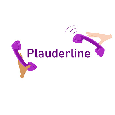 Plauderline App app app logo app logo design calling calling app design flat illustration logo logo design logo design concept logos logotype minimal modern phone phones purple purple logo telephone